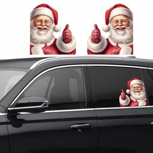 1pc Christmas Car Sticker, Big Size PVC Santa Claus Car Decal, NEW, Festive